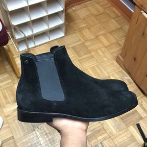 Jack & Jones Premium Black Suede Chelsea Boots
